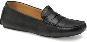 Johnston & Murphy Maggie Penny Loafer in Black Washed Sheepskin at Nordstrom Rack, Size 7.5