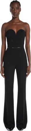 Max Mara Zeda Jumpsuit - Dames - Jumpsuits - Zwart - L - Polyester - Jumpsuits & Playsuits