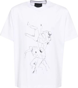 Heliot Emil shelter-print T-shirt - men - Elastane/Cotton - L - White