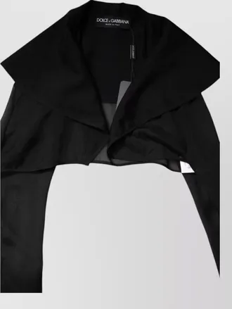 Dolce & Gabbana silk ribbed sheer long-sleeve blouse