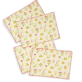 Tiramisu Set of 4 Cotton Placemats in Cream at Nordstrom Rack