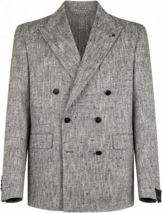 Tagliatore Montecarlo Blazer - Heren - Blazers - Grijs - M - Wol - Jassen