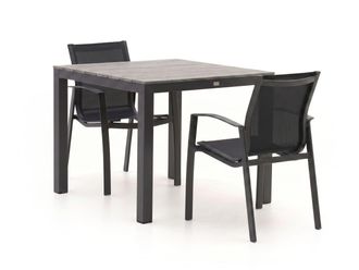 Forza Furniture Forza Altea/Fidenza 90cm dining tuinset 3-delig stapelbaar