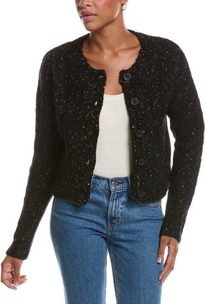 Autumn Cashmere Confetti Cable Boxy Wool & Alpaca-Blend Cardigan