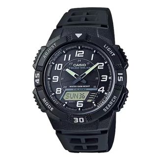 Casio Accessoires, Heren, Zwart, ONE Size, Aq-S800W-1Bvef Tough Solar Analoog-Digitale Sport Horloge