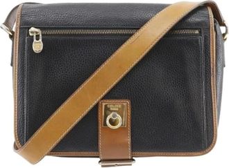 Celine Pre-owned Cross Body Bags, male, Black, Size: ONE SIZE Pre-owned Old Calfskin Shoulder Bag