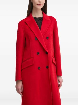 Pedro del Hierro Cappotto doppiopetto con bottoni - Rosso