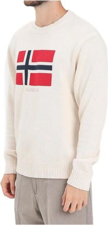 Napapijri Truien & Vesten, Heren, Beige, L, Katoen, Maglioncino Girocollo