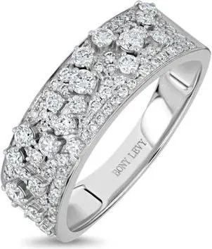 Bony Levy Mika Diamond Pav&eacute; Band Ring in White at Nordstrom, Size 6.5