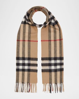 Burberry Men & apos;s Giant Check Cashmere Scarf