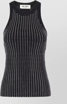 The Attico cotton crystal embellished sleeveless tank top