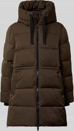 Moss Copenhagen Steppmantel mit Zweiwege-Reißverschluss Modell Mola Pavinaria in Dunkelbraun, Größe XS/S