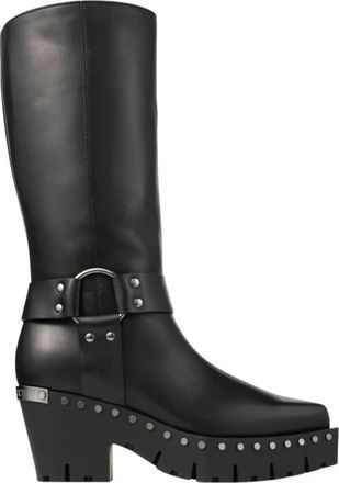Jimmy Choo London Heeled Boots - Dames - Laarzen met Hak - Zwart - 40 EU - Schoenen