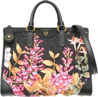 Ferragamo Pre-owned Handbags, female, Multicolor, Size: ONE SIZE Pre-owned Nylon Handbag
