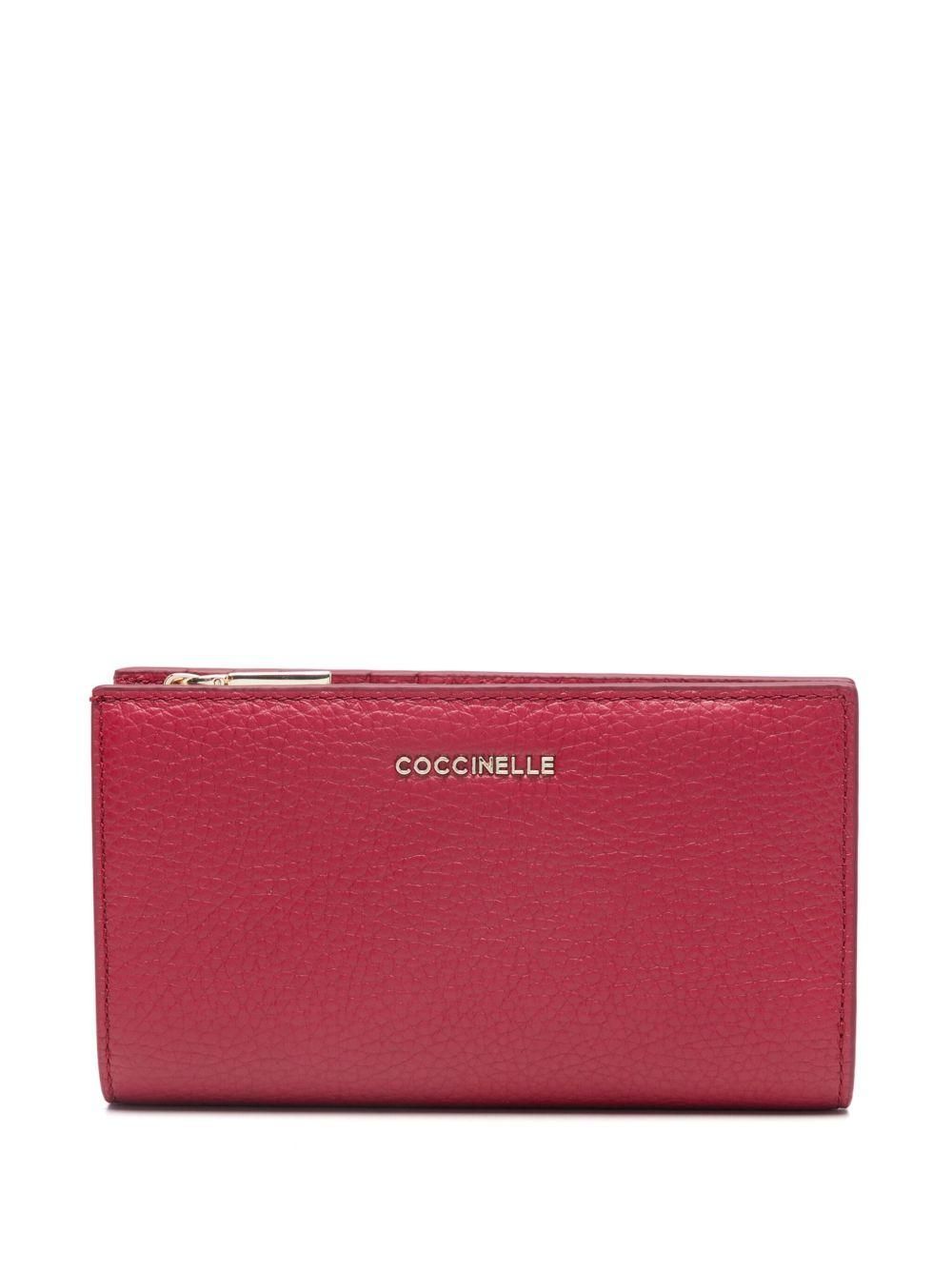 【関税&送料込】Coccinelle Wallets Pink Coccinelle - Metallic Soft Leather wallet Pink - The Corner