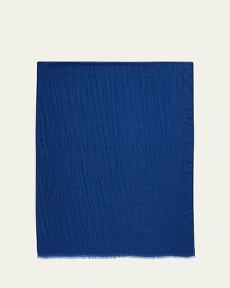 PIACENZA 1733 Mens Cashmere Eyelash Fringe Solid Scarf