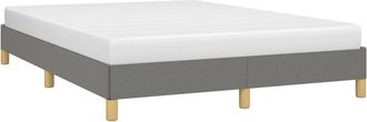 vidaXL Cama Sin Colch&oacute;n Tela Gris Oscuro 140x190 Cm Vidaxl