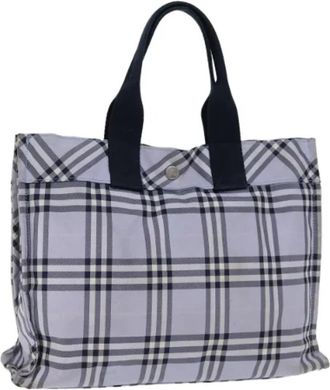 Burberry Pre-owned Nylon handbags - Dames - Vintage Shopper - Blauw - ONE Size - Nylon - Vintage