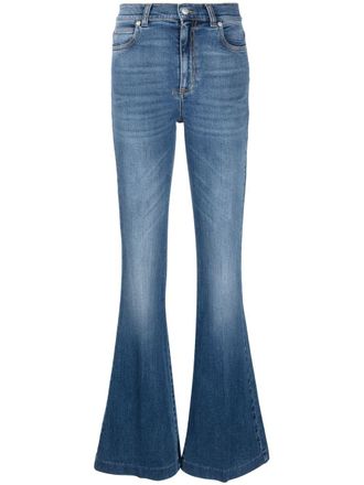 Alexander McQueen logo-patch denim jeans - Blue