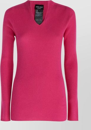 Giorgio Armani cashmere ribbed v-neck jumper