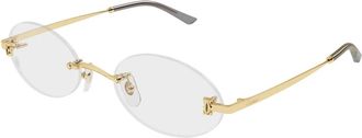 Cartier Glasses, unisex, Yellow, Size: 54 MM Ct0594O