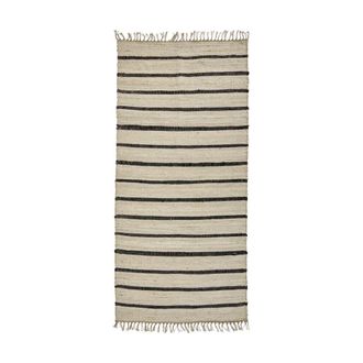 House Doctor Alfombra de yute beige y negro 200x90 cm