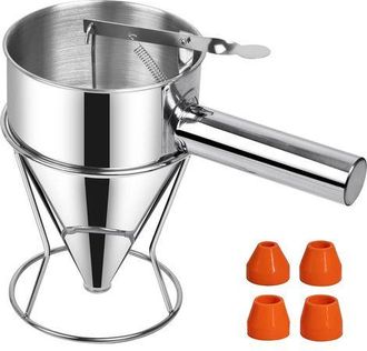 OEM Embudo De Pist&oacute;n, Embudo De Cocina De 1,2 Litros, Dispensador De Pist&oacute;n Para Reposter&iacute;a