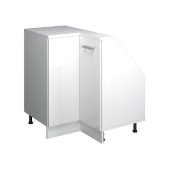Vicco Armario Para Techo Inclinado Armario De Esquina Rion, Blanco Alto Brillo/blanco, 75.6 X 81.6 Cm Con 1 Puerta, Vicco