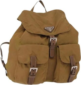 Prada Pre-owned Backpacks, female, Brown, Size: ONE SIZE Pre-owned Vintage Backpack