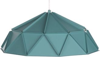 Beliani Pendant Lamp Blue Metal Geometrical Shape 1 Light Modern SENIA