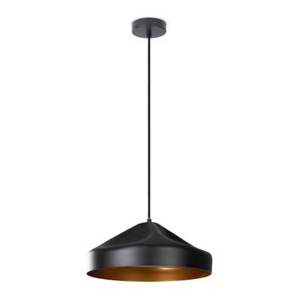 Paco Home L&aacute;mpara Colgante Sal&oacute;n Mesa Comedor Cocina Cable Textil 1,5m Industrial Negro-oro, L&aacute;mpara Colgante - Tipo 3 - Paco Home