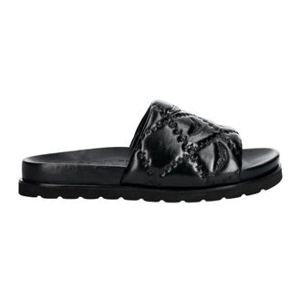 Zadig&Voltaire Schoenen, Dames, Zwart, 37 EU, Leer, Teddy Bare Vintage Slides