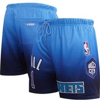 Pro Standard Mens Post LaMelo Ball Navy/Blue Charlotte Hornets Ombre Name & Number Shorts at Nordstrom, Size Xx-Large