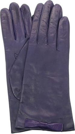 Portolano Bow Leather Gloves in Grape at Nordstrom Rack, Size 6.5