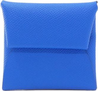 Herm&egrave;s Blue Hydra Deep Blue Epsom Leather Coin Purse/Coin Case (Pre-Owned)
