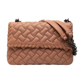 Bottega Veneta Pre-owned Studded Quilted Design Bag - Dames - Pre-owned - Bruin - Maat: ONE Size