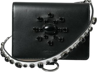 Dolce & Gabbana Kaarthouder Portemonnee - Dames - Portefeuilles - Zwart - ONE Size - Leer - Accessoires