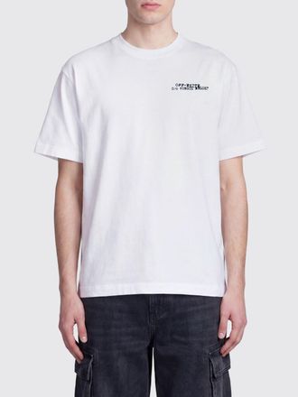 Off-white T-shirt girocollo in cotone