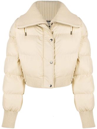 Jacquemus ribbed-knit puffer jacket - Neutrals