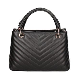 John Richmond Gewatteerde Chevron Handtas - Dames - Handtassen - Zwart - ONE Size - Katoen - Tassen
