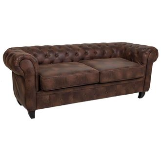 Wanderlust Deco Sof&aacute; marr&oacute;n 199x82x76h cm