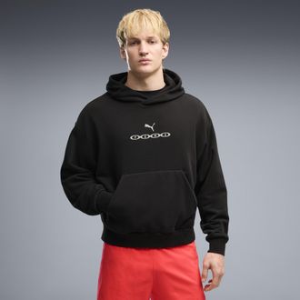 Puma Felpa con cappuccio Run Culture Collective da uomo, Abbigliamento, Nero, XXL