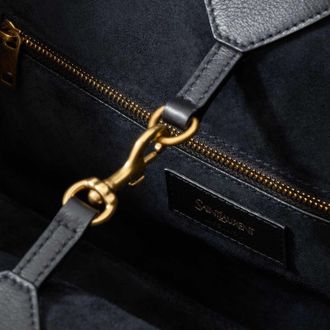 Saint Laurent Womens Leather Tote Bag Black Shoulder