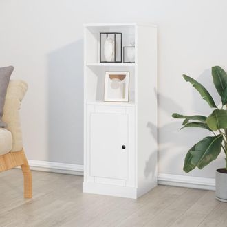 vidaXL Vidaxl - Aparador Madera Contrachapada Blanco Brillo 36x35,5x103,5 Cm