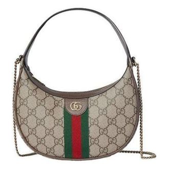 Gucci (WMNS) Gucci 26 Ophidia Small Shoulder Bag Beige Brown 838463-FAE0P-9746