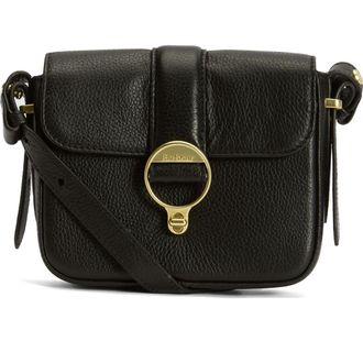 Barbour Mini Rosa Leather Crossbody Bag in Black at Nordstrom