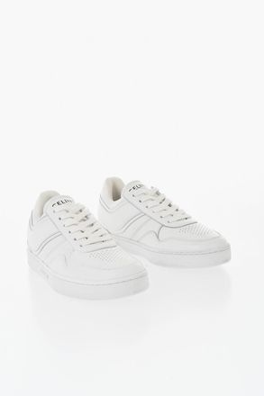 Celine Low-Top Leather Sneakers Solid Color Celine