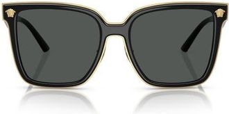 Versace 58mm Butterfly Sunglasses in Black at Nordstrom