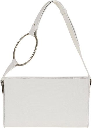 Dondup Small Hobo - Dames - Schoudertassen - Wit - ONE Size - Leer - Tassen
