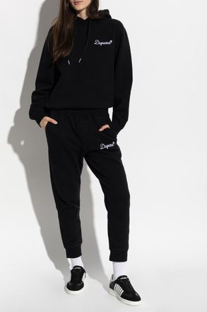 Dsquared2 Sweatpants With Embroidered Logo, Womens, Black